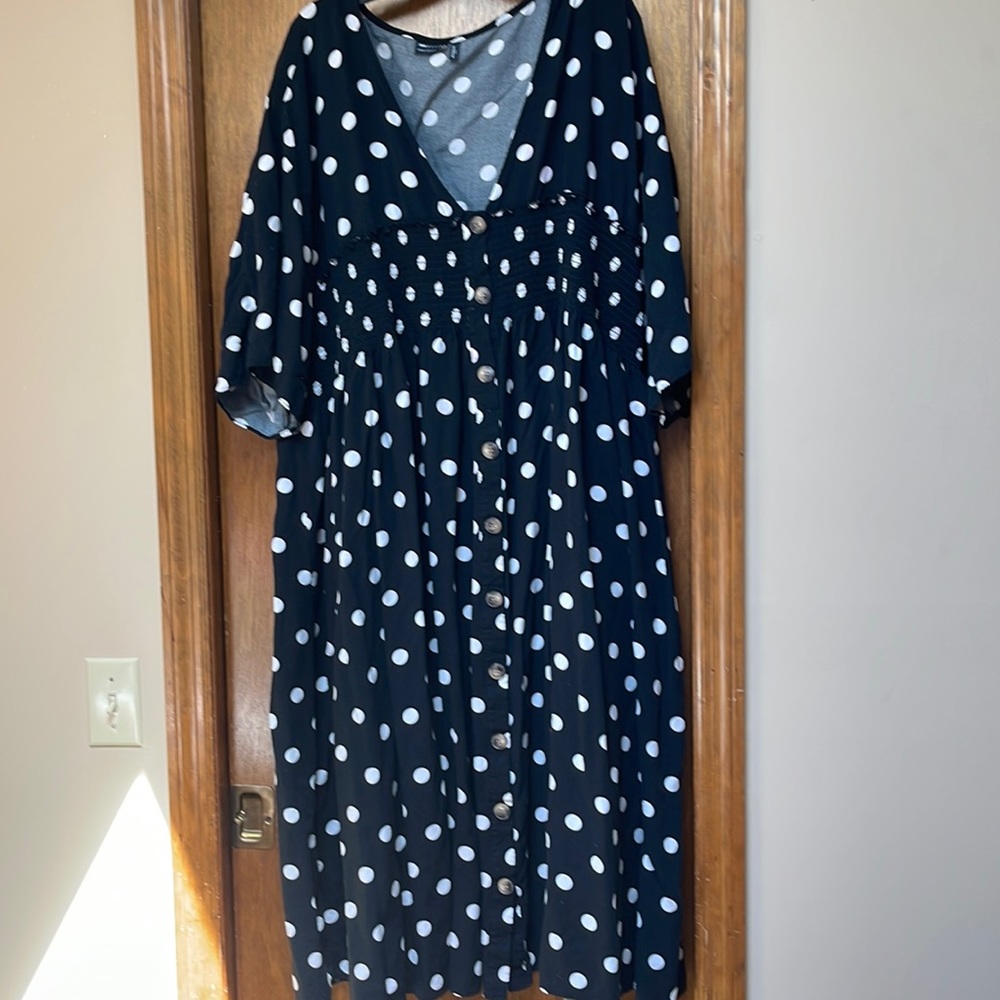 ASOS Curve 26w polka dot midi dress